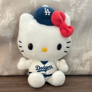 Hello Kitty Plush with Blue Cap and Red Bow